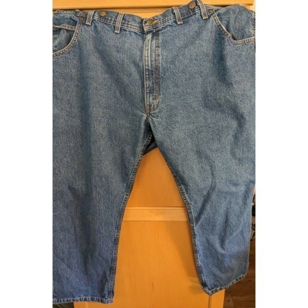 Key Denim‎ Dungaree Blue Men's Jeans Traditional Fit Size 48x28 pocket denim